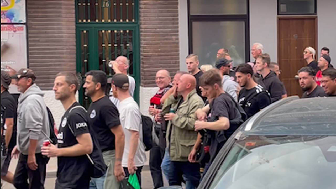 Fanmarsch in Madrid: Eintracht-Fans feiern Euro-Party