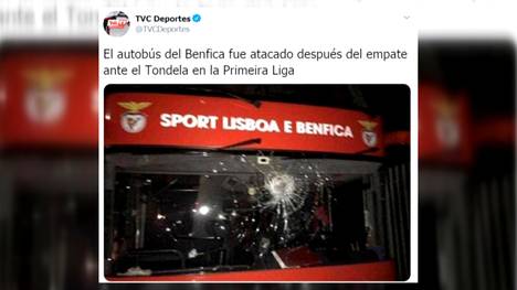 Laut Angaben von Benfica Lissabon wurde der Mannschaftsbus des portugiesischen Meisters am Donnerstagabend während der Fahrt vom Stadion zum Trainingsgelände mit Steinen angegriffen. Anschließend brachte man Julian Weigl in ein Krankenhaus.