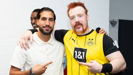 BVB-Kapitän Emre Can traf in Oberhausen WWE-Star Sheamus