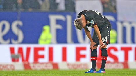 Frust bei Kevin Kampl nach der Niederlage von Bayer Leverkusen beim Hamburger SV