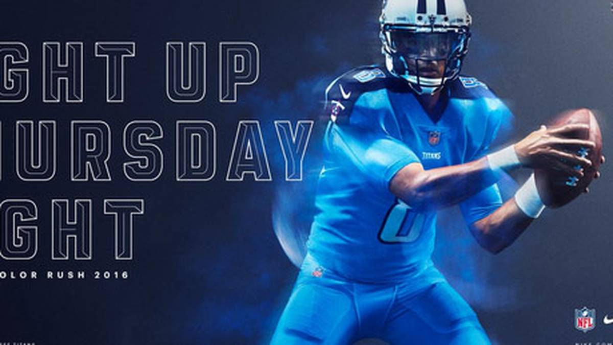 Quarterback Marcus Mariota führte seine Titans in blau in das Heimspiel