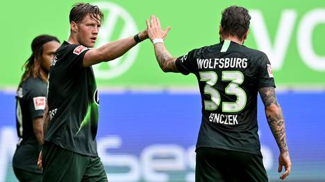 Wout Weghorst (Mi.) strebt nach Höherem als den VfL Wolfsburg