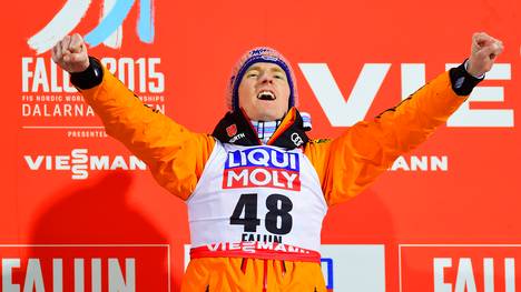Severin Freund freut sich über Silber bei der Nordischen Ski-WM in Falun