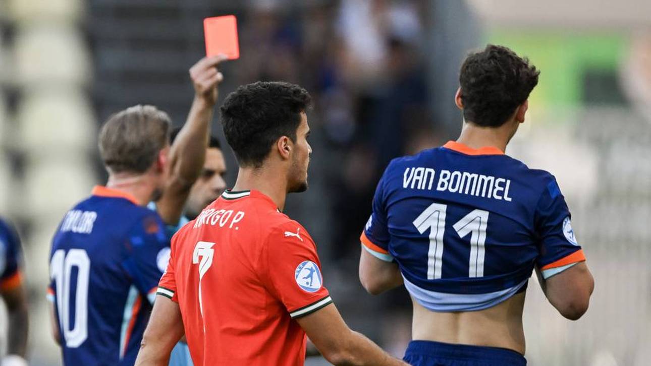 Ruben van Bommel ist im EM-Viertelfinale vom Platz gestellt worden