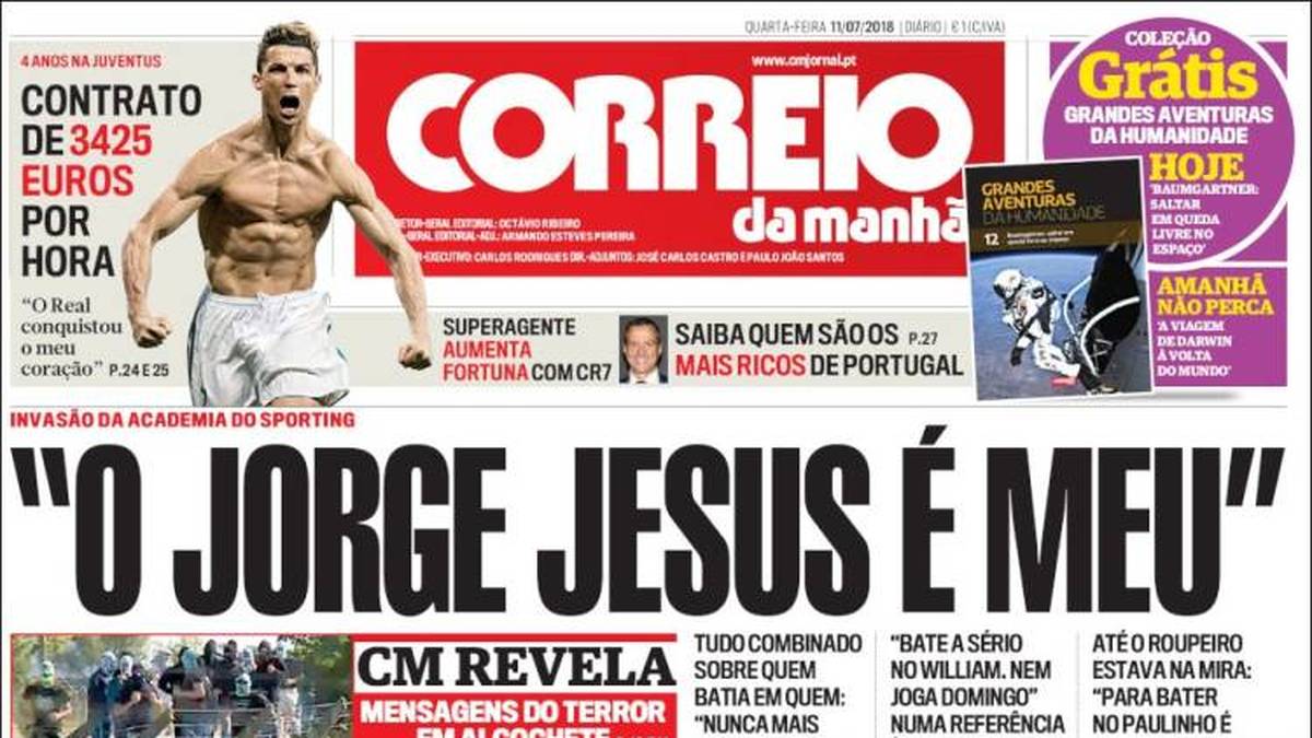 PORTUGAL, CORREIO DA MANHA: "Für vier Jahre zu Juve! Ein Vertrag über 3425 Euro - pro Stunde"