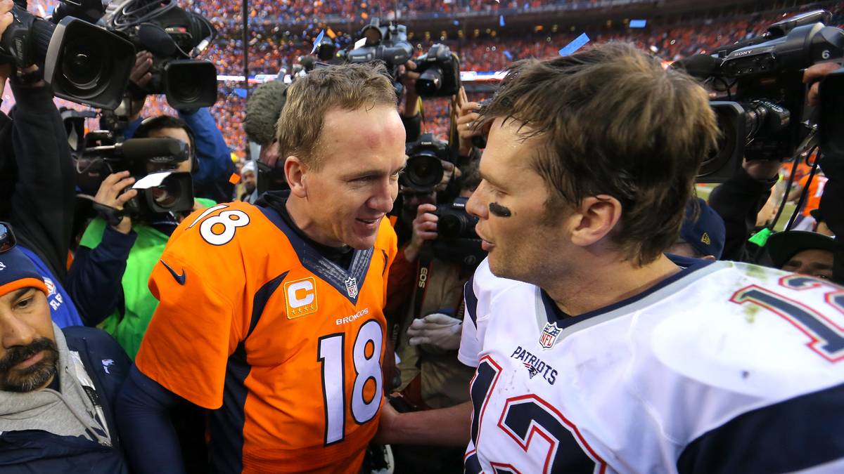 AFC Championship - New England Patriots v Denver Broncos: Peyton Manning und Tom Brady