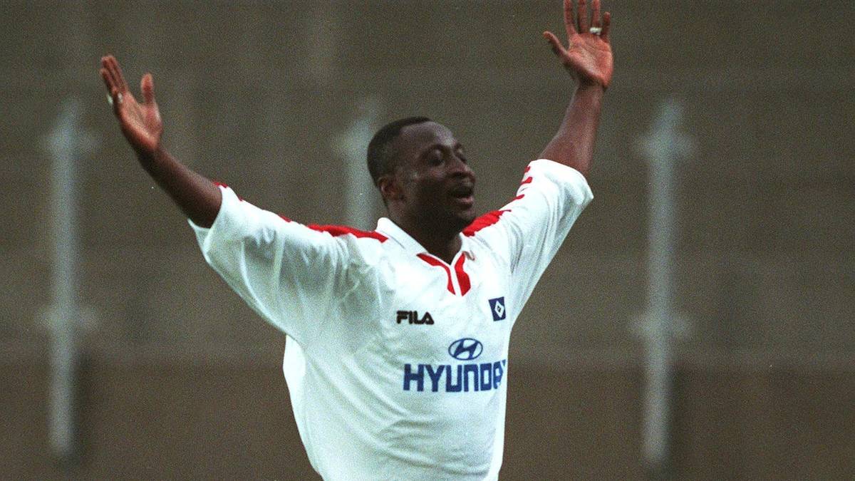 PLATZ 10: Anthony Yeboah, 96 Tore, Karriereende 2002 (Hamburger SV, Eintracht Frankfurt)