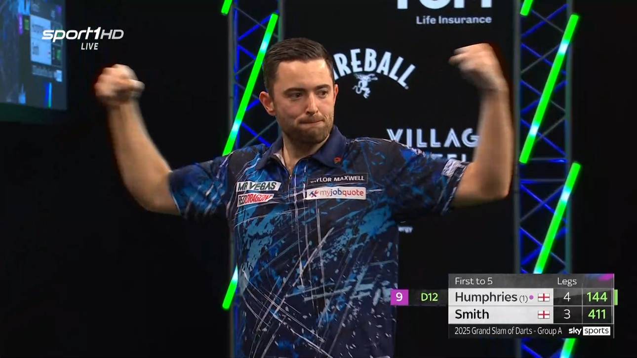 Luke Humphries warf gegen Michael Smith einen 9-Darter zum Matchgewinn
