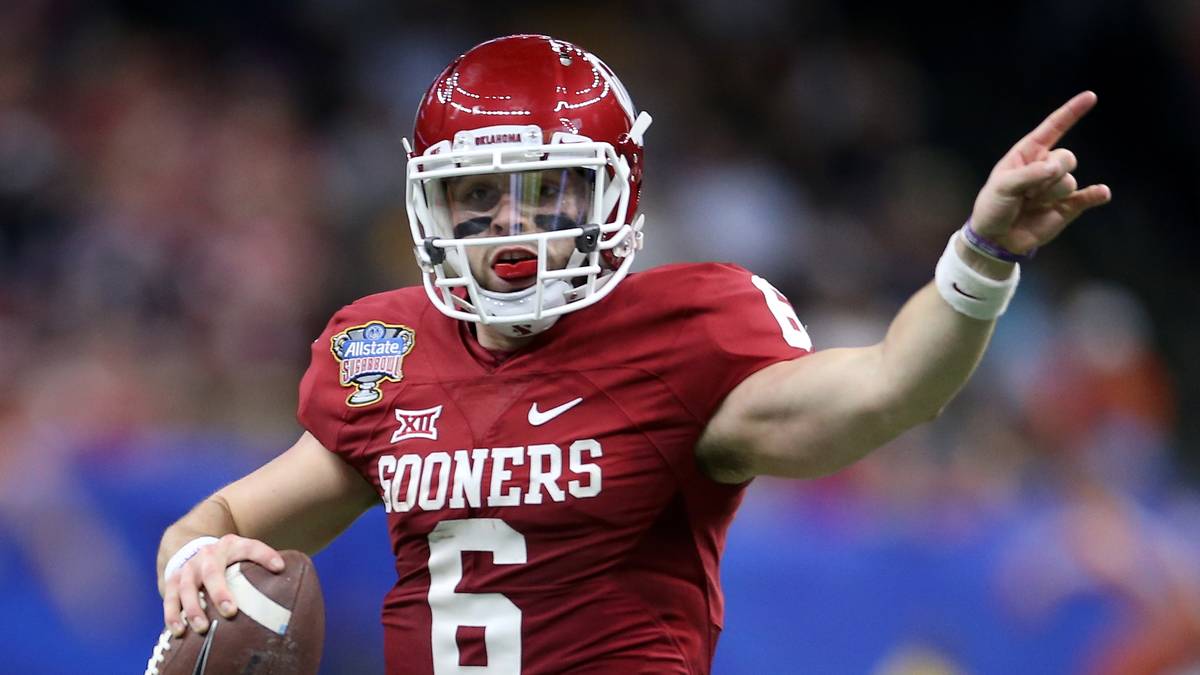 BAKER MAYFIELD (Quarterback, Oklahoma Sooners): Der Quarterback wurde nach seinem Wechsel von Texas nach Oklahoma 2014 für eine Saison gesperrt. Dennoch zählt er zu den größten Talenten auf seiner Position