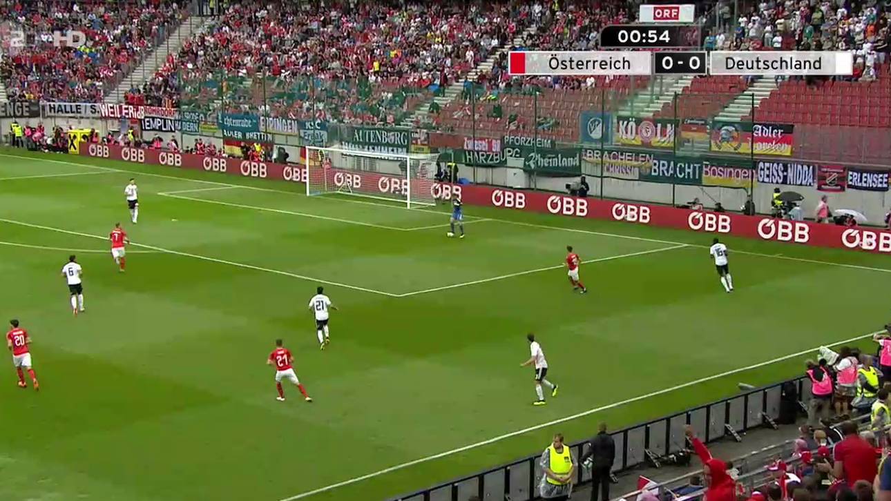 Neuers erster Ballkontakt nach 54 Sekunden