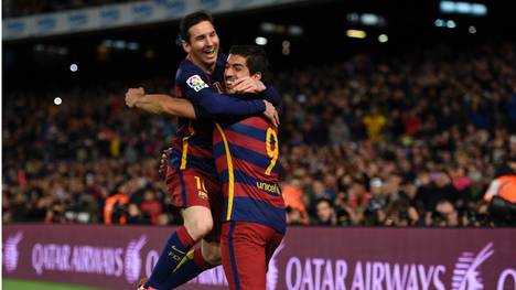 Lionel Messi und Luis Suarez jubeln