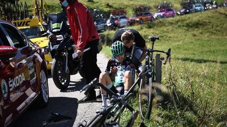 Emanuel Buchmann war auf der vorletzten Etappe des Critérium du Dauphiné in einen Sturz verwickelt