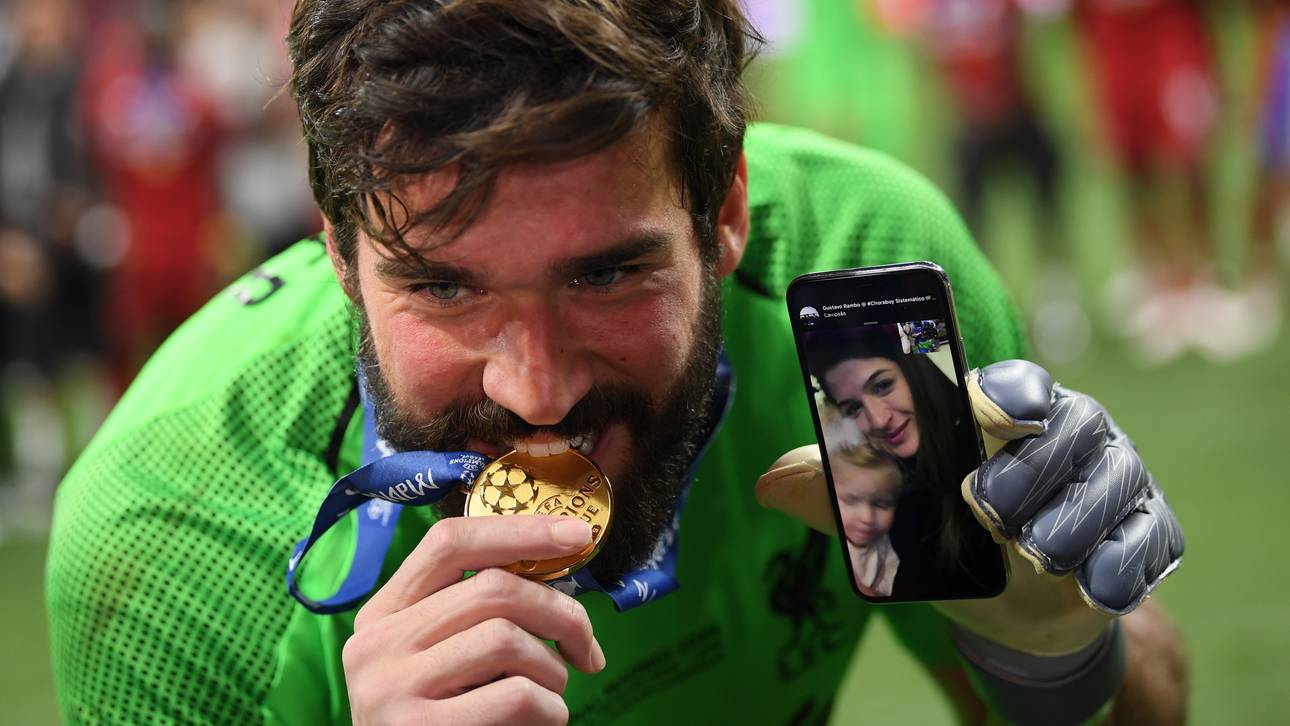 Alisson feierte den Champions-League-Titel mit seiner Familie via Videoanruf
