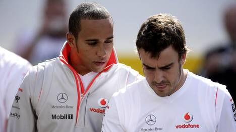 Die Beziehung zwischen Lewis Hamilton (l.) und Fernando Alonso war nur selten von Harmonie geprägt