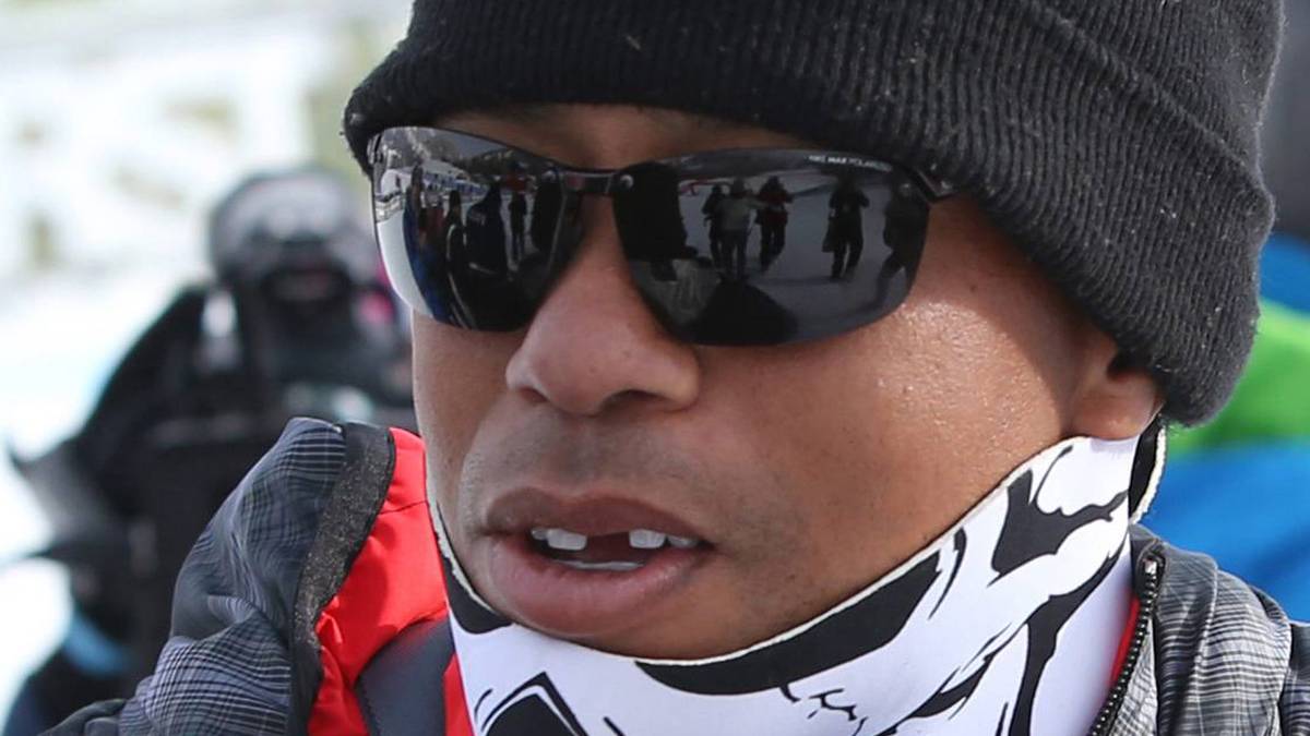 Tiger Woods beim FIS Weltcup in Cortina d'Ampezzo