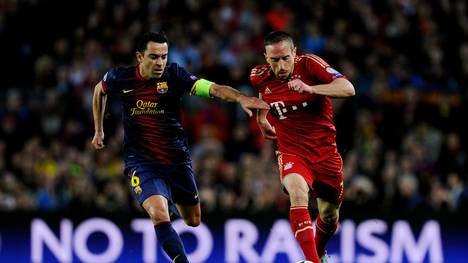 Xavi Hernandez gegen Franck Ribery