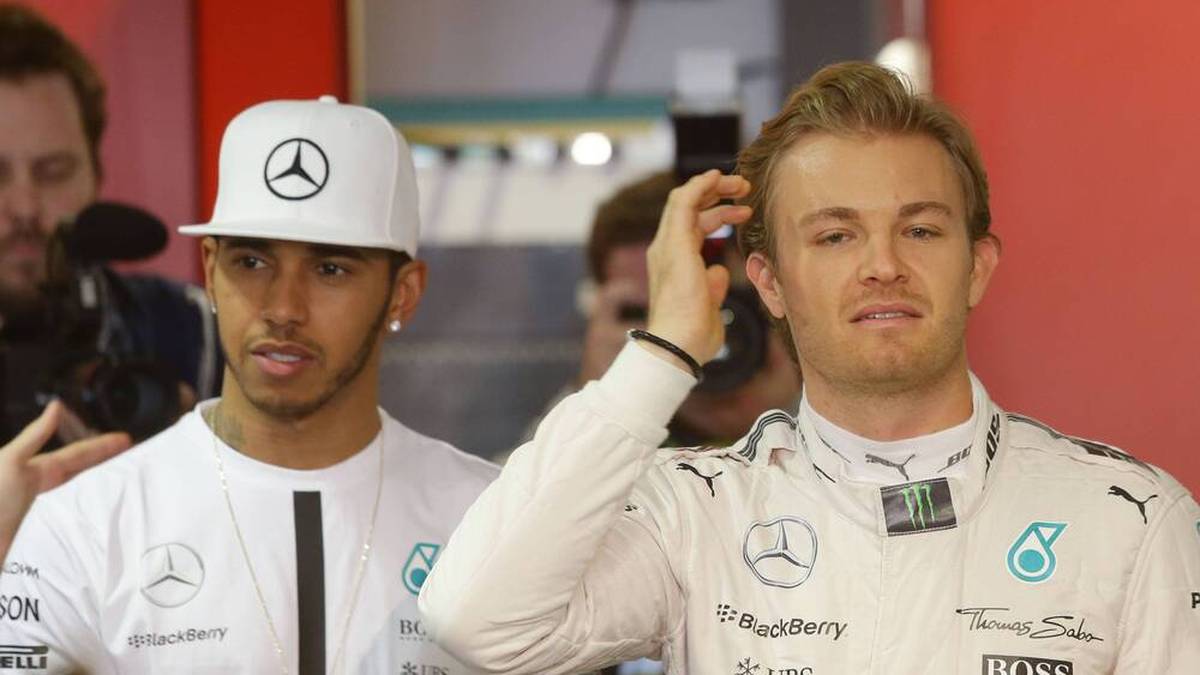 Von der einstigen Freundschaft zu Kart-Zeiten war zwischen Lewis Hamilton (l.) und Nico Rosberg (r.) mit der Zeit immer weniger zu sehen