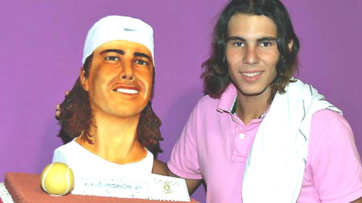 Unverkennbar: Der spanische Tennis-Star wird auf einer Torte portraitiert