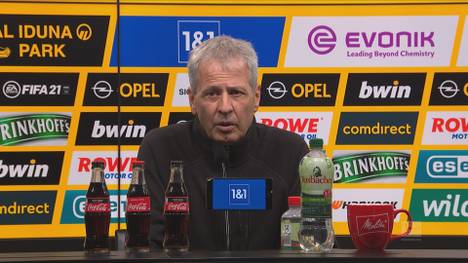 Lucien Favre zeigt sich nach dem souveränen Sieg im Revierderby zufrieden mit der Leistung seines Teams. Ihn freut besonders die gelungene Reaktion nach der Lazio-Pleite.