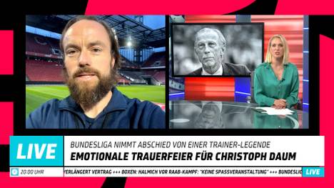 Die Trauerfeier für die verstorbene Fußballlegende Christoph Daum war hochemotional. SPORT1 Reporter Jens Middendorf berichtet, wie emotional die Feier war.