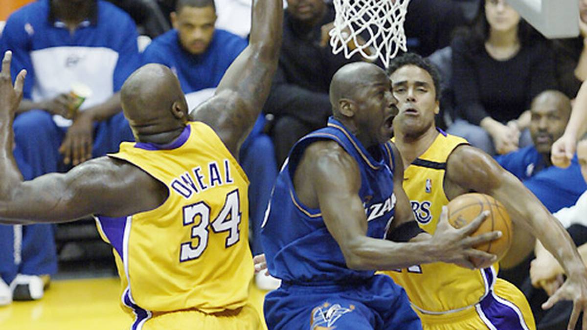 Auch Shaq (l.) spielt mittlerweile in L.A. - eine realistische Playoff-Chance haben die Wizards trotz seines bemerkenswerten Punkteschnitts (20,0) nie.