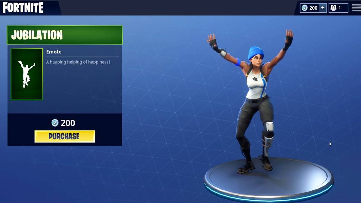 Dabei kann der Spieler sich über eine Ingamewährung immer mehr dieser Emotes kaufen und seiner Spielfigur so eine Vielfalt an Aktionen beibringen