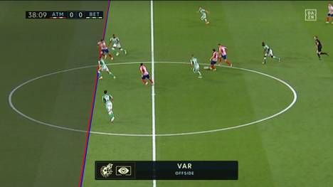 Beim Duell zwischen Atletico und Betis Sevilla greift der Video-Schiedsrichter gleich mehrmals entscheidend ein. Am Ende gewinnt der Hauptstadt-Klub - dank eines ebenfalls diskussionswürdigen Tors von Diego Costa.