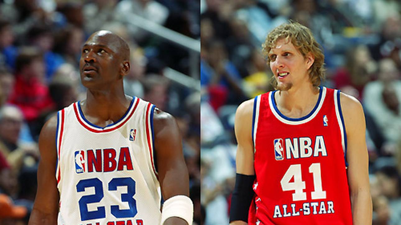 Beim All-Star Game trifft er auch auf den Basketball-Superstar Michael Jordan. Es ist das letzte All-Star Game von "His Airness"