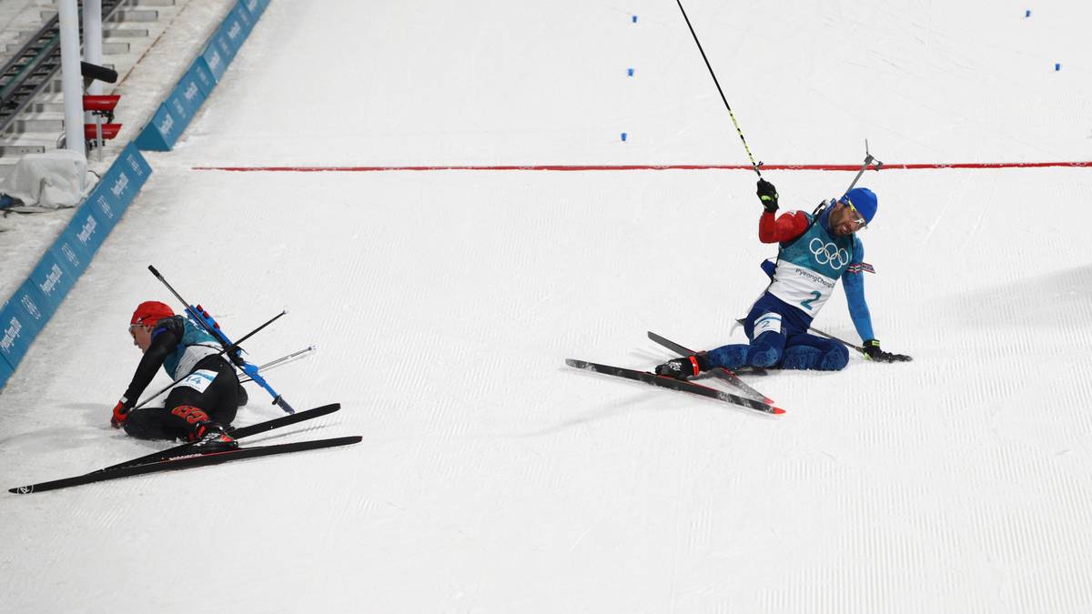 Wäre die Ziellinie etwas weiter hinter gewesen, hätte der endschnellere Schempp wohl gewonnen