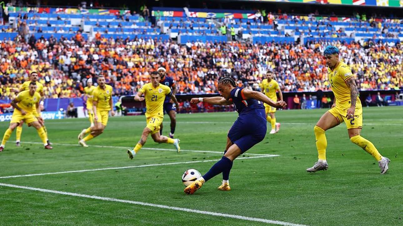 Xavi Simons zeigte einen Rabona-Trick im Achtelfinale gegen Rumänien