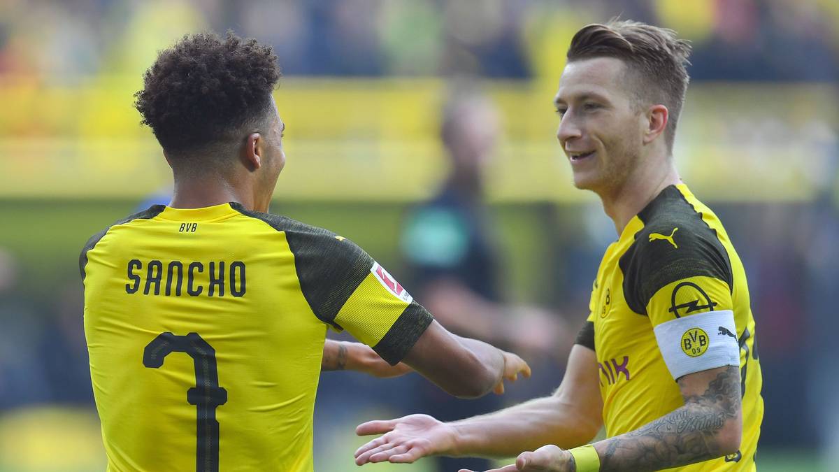 PLATZ 12: Jadon Sancho und Marco Reus (21, Borussia Dortmund): Marco Reus 6, 5
Jadon Sancho 4, 6
