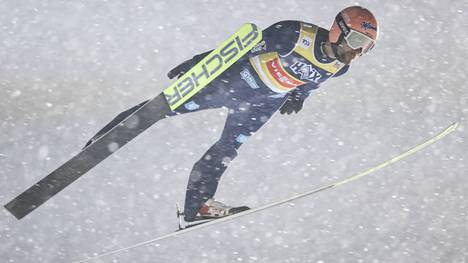 Pius Paschke im Schneetreiben von Lillehammer