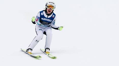 Erna Klinec hat den Weltrekord bei den Skispringerinnen weiter verbessert