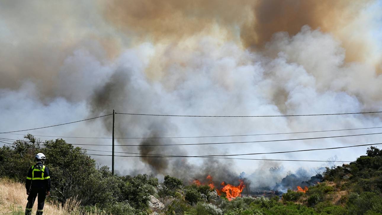 Die Brandregion in Südafrankreich am Sonntag