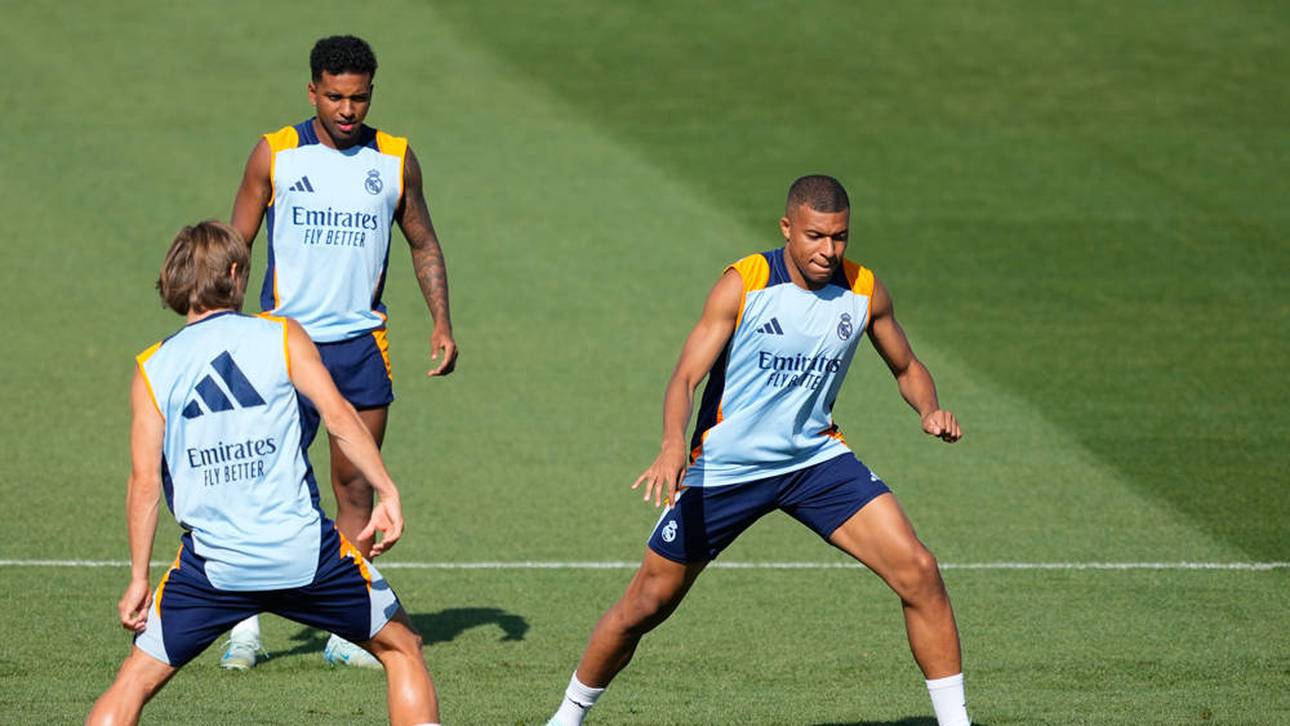 Kurioses Maskentraining bei Real