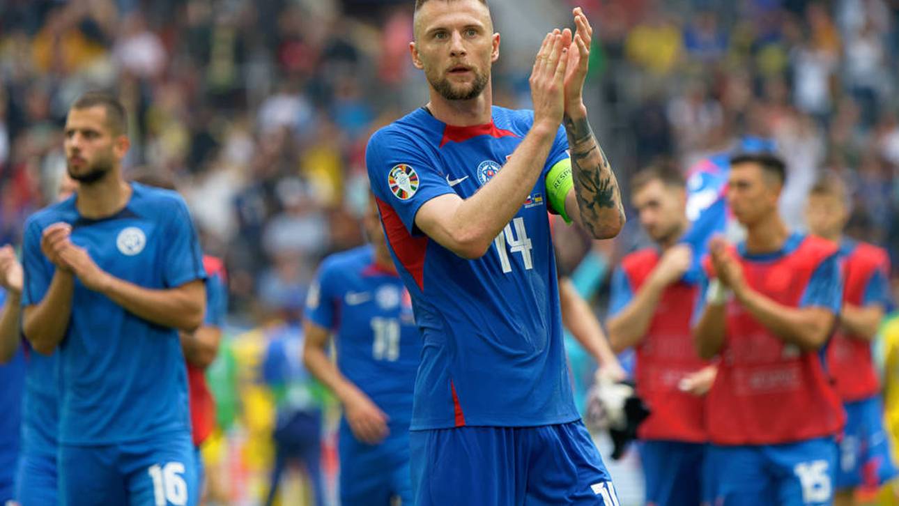 Slowaken-Kapitän Milan Skriniar bedankt sich bei den Fans