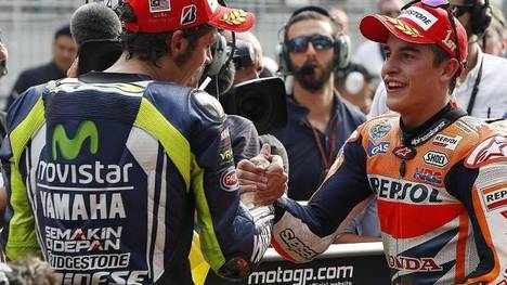 Valentino Rossi und Marc Marquez konnten 2014 oft gemeinsam feiern