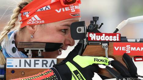 Denise Herrmann holt sich in Östersund den ersten Weltcup-Sieg ihrer Karriere
