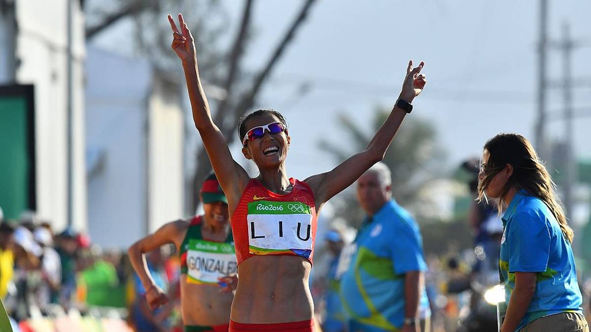Die Chinesin Liu Hong ist aktuelle Weltrekordhalterin über die 20-km-Gehen
