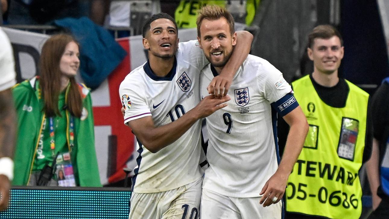 Jude Bellingham (l.) und Harry Kane (r.) spielen zusammen in der englischen Nationalmannschaft