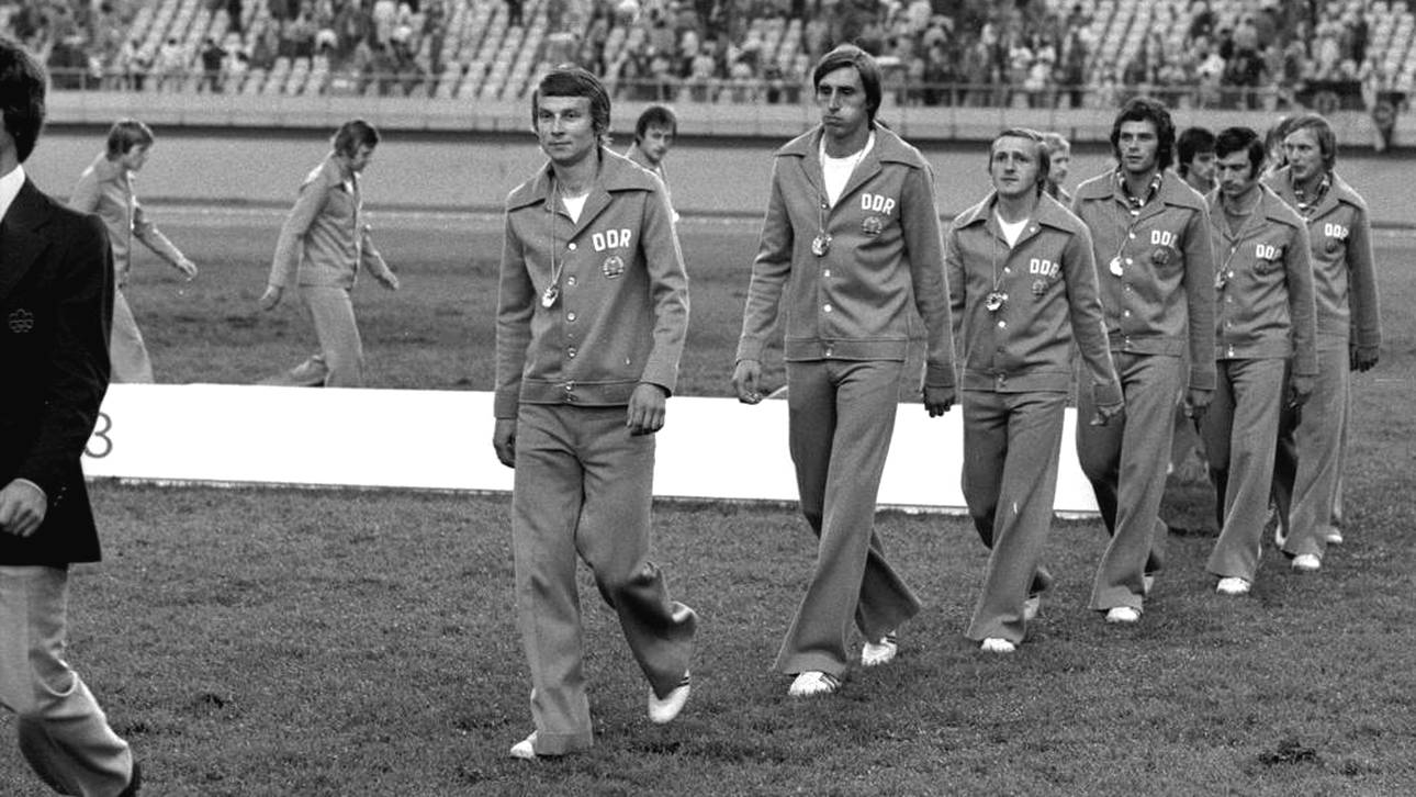Das DDR-Team nach der Siegerehrung