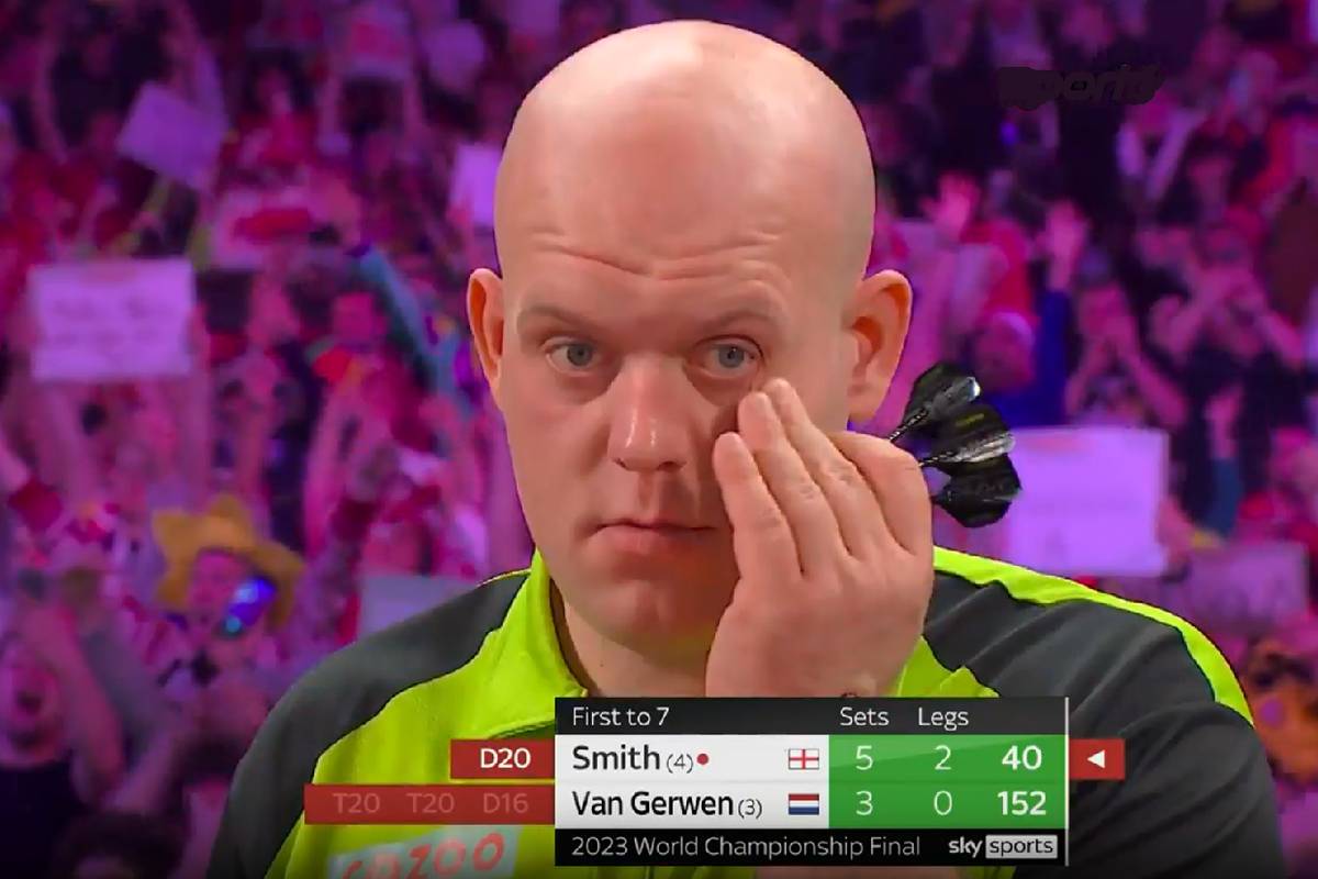 Im Finale der Darts-WM 2023 verlor Michael van Gerwen gegen Michael Smith. Knackpunkt war dieser 9-Darter.