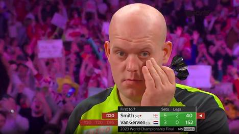 Im Finale der Darts-WM 2023 verlor Michael van Gerwen gegen Michael Smith. Knackpunkt war dieser 9-Darter.