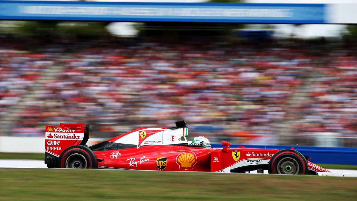 2016: Auch im Ferrari kann Vettel Hockenheim nicht erobern, es reicht nur zu Platz fünf