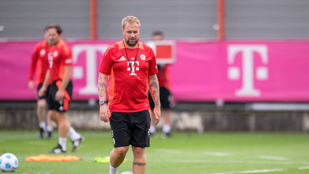 Aaron Danks bei seinem ersten öffentlichen Auftritt beim Training am Mittwoch