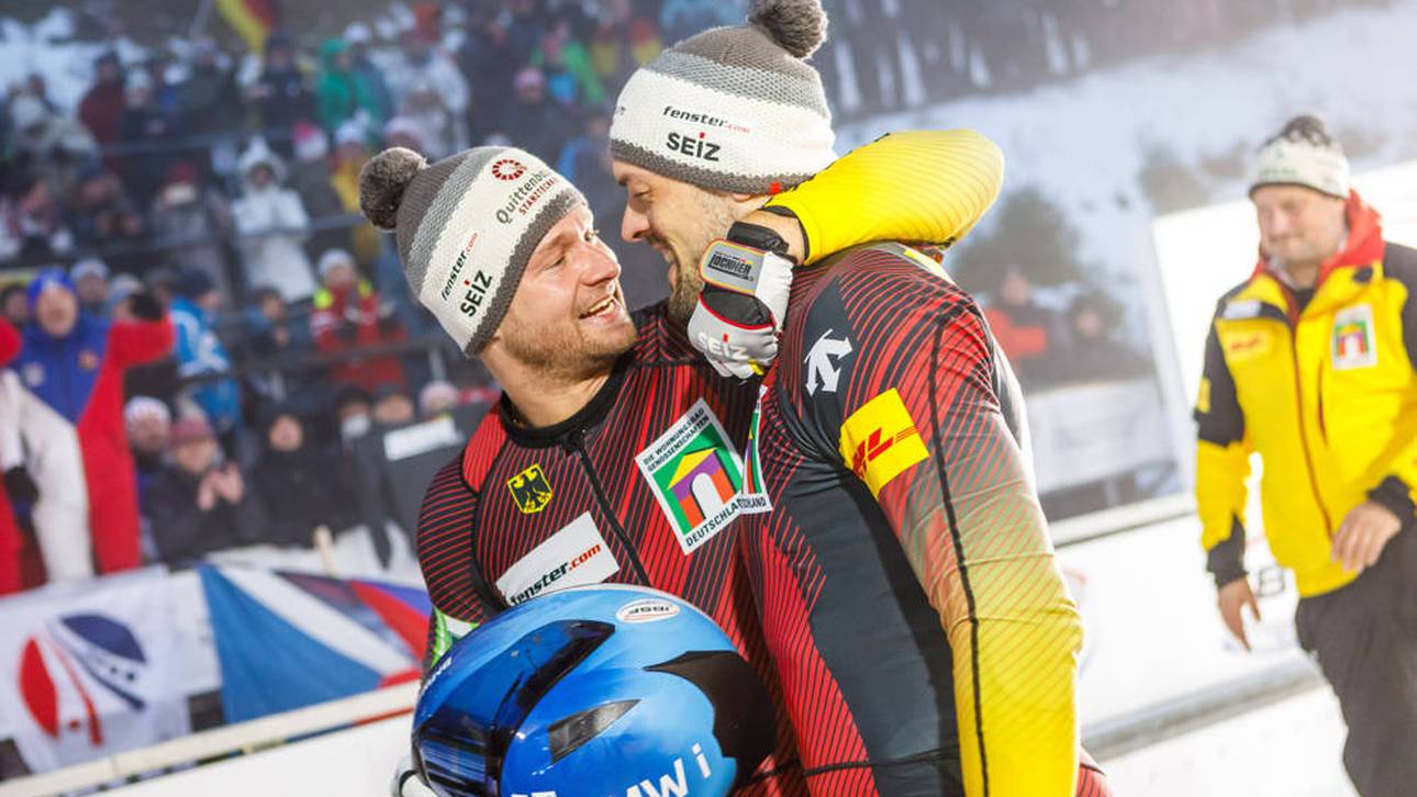 Johannes Lochner und Anschieber Georg Fleischhauer sind auf Gold-Kurs