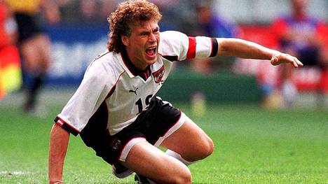Toni Polster führte Österreich bei der WM 1998 als Kapitän an