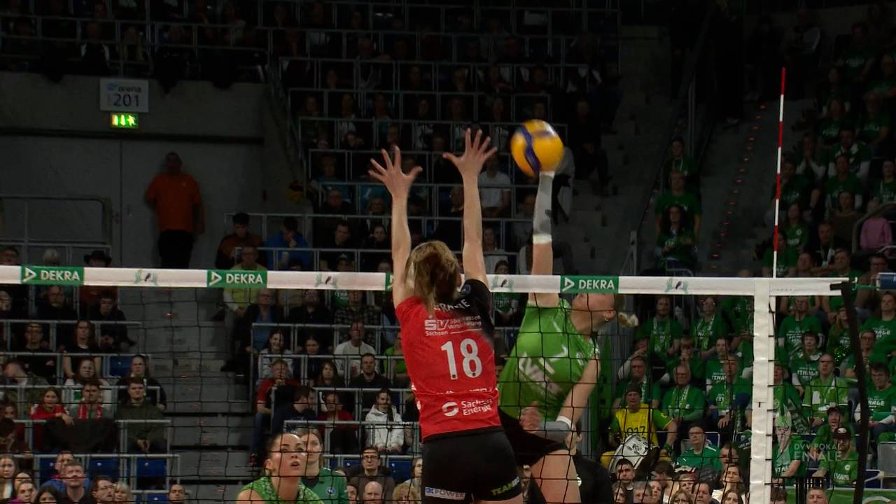 DVV-Pokalfinale: Favorit Dresden schlägt Münster nach dramatischem Beginn