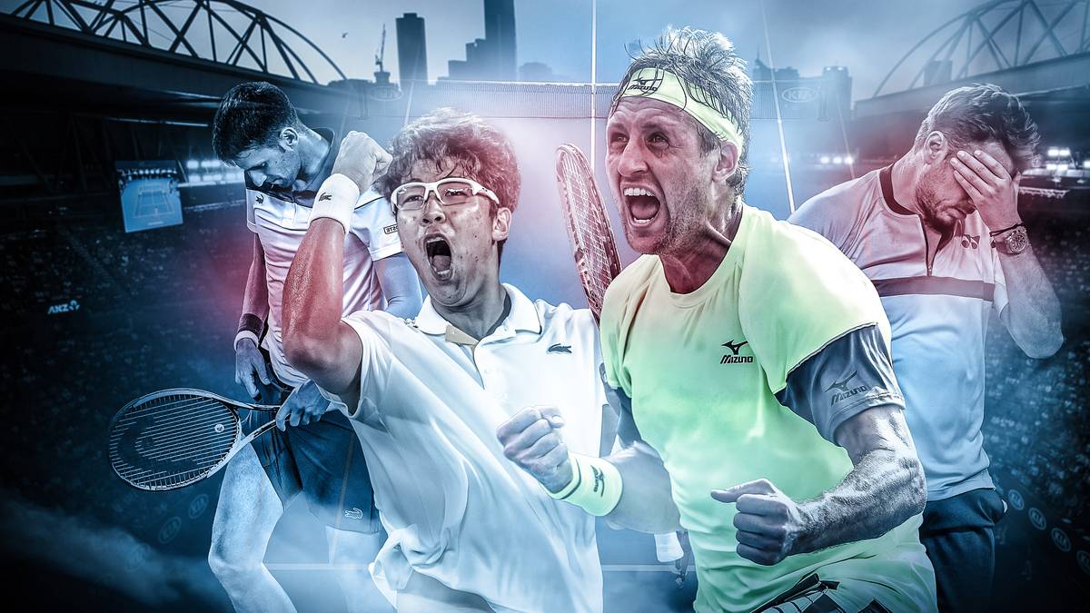 Das bekam in der Runde der letzten 16 Melbourne-Rekordchampion Novak Djokovic leidvoll zu spüren - im Halbfinale wartet womöglich Roger Federer. SPORT1 stellt die beiden Nobodys vor, die die Tennis-Welt in Down Under auf den Kopf stellen
