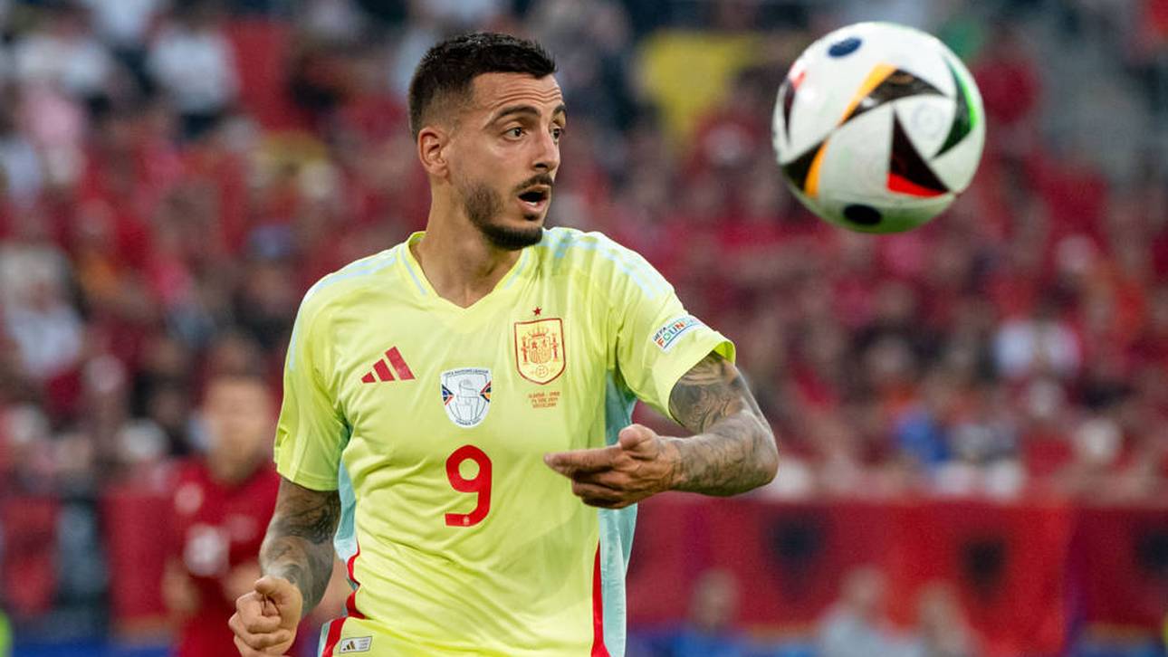 Joselu kam bei der EM bislang nur im letzten Gruppenspiel der Spanier gegen Albanien zum Einsatz